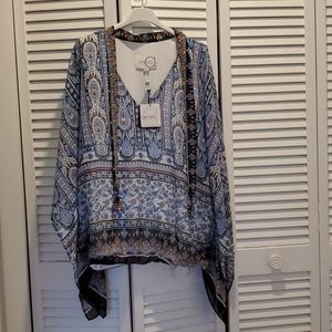 Analili | V Neck | Deep Hue Paisley Blouse